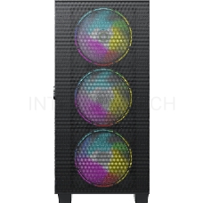 Компьютерный корпус, без блока питания mATX Gamemax Aero Mini mATX case, black, w/o PSU, w/1xUSB3.0+1xUSB2.0, w/3x12cm ARGB front fans GMX-12-Rainbow-D), w/1x12cm ARGB rear fan (GMX-12-Rainbow-D)