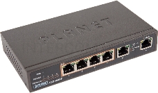 GSD-604HP неуправляемый PoE коммутатор 4-Port 10/100/1000T 802.3at POE + 2-Port 10/100/1000T Desktop Switch (55W POE Budget, External Power Supply)