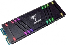 Накопитель SSD Patriot Viper VPR400 1TB, M.2 2280, VPR400-1TBM28H, PCIe 4x4, NVMe, TLC, RGB, 4600/4400, heatshield, RET