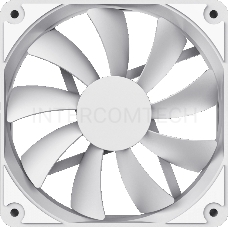 Кулер для корпуса ПК Gamemax GMX-WFBK-Full White, 12CM white fan, white blade, 3pin+4Pin connector