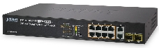 Управляемый коммутатор Planet 8-Port 10/100TX 802.3at High Power POE +  2-Port Gigabit TP/SFP Combo Managed Ethernet Switch (120W)