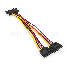 Кабель питания SATA ExeGate EX-CC-SATAM2F-0.15 (15pin M/2x15pinF, 0,15м)