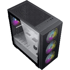 Компьютерный корпус, без блока питания mATX Gamemax Aero Mini mATX case, black, w/o PSU, w/1xUSB3.0+1xUSB2.0, w/3x12cm ARGB front fans GMX-12-Rainbow-D), w/1x12cm ARGB rear fan (GMX-12-Rainbow-D)