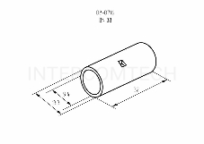 Соединительная гильза L-32 мм 35 мм² (ГМЛ (DIN) 35) REXANT