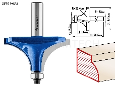 Фреза ЗУБР 28701-63.5  кромочная калевочная №1 d= 63.5мм дл.-32мм рад.-25мм хв.-12мм d-12.7мм