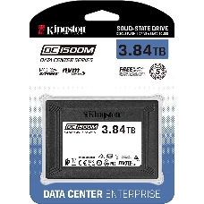 Твердотельный накопитель Kingston DC1500M, 3840GB, SSD, U.2, NVMe, PCIe 3.0 x4, 3D TLC, R/W 3100/2700MB/s, IOPs 480 000/210 000, 7000TBW, DWPD 1 (5 лет)