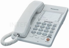 Телефон Panasonic KX-TS2363RUW (белый) {однокноп.набор 20 ном., спикерфон, автодозвон}