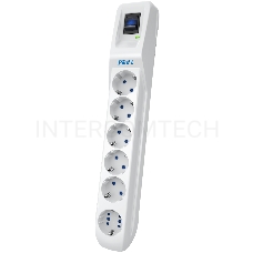 Сетевой фильтр Pilot L GP 6 розеток (5 евро + 1GP) 1.8 м/ Surge protector Pilot L GP 6 sockets (5 Euro + 1GP) 1.8 m white