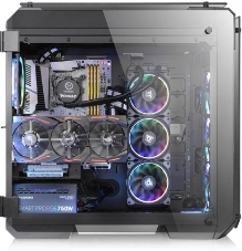 Корпус View 71 TG RGB (870680) CA-1I7-00F1WN-01 /Black/Win/SPCC/Tempered Glass*4/Color Box/Riing 140mm RGB Fan*3