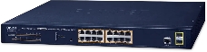 GS-4210-16P2S управляемый коммутатор IPv6/IPv4, 16-Port Managed 802.3at POE+ Gigabit Ethernet Switch + 2-Port 100/1000X SFP (220W)