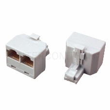 Переходник сетевой LAN, (штекер 8Р8С (Rj-45) -2 гнезда 8Р8С (Rj-45))