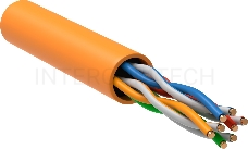 Кабель связи витая пара ITK U/UTP, кат.5E 4x2х24AWG solid, LSZH, 305м, оранжевый ITK Кабель связи витая пара U/UTP, кат.5E 4x2х24AWG solid, LSZH, 305м, оранжевый