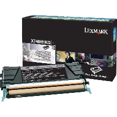 Тонер-картридж LEXMARK черный для Lexmark X746de\nLexmark X748de\nLexmark X748dte 12к