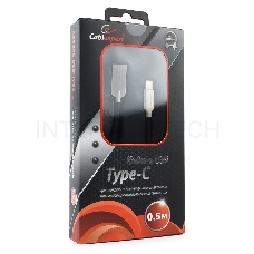 Кабель USB 2.0 Cablexpert CC-P-USBC02Bk-0.5M, AM/Type-C, серия Platinum, длина 0.5м, черный, блистер