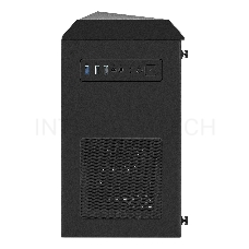 Корпус Minitower Exegate EX294384RUS Mistery R2 (mATX, без БП, 2*USB+1*USB3.0, аудио, черный, 1 вент. 12см с RGB подсветкой и полоса на передней панели, боковая панель - закаленное стекло)