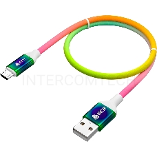 Кабель GCR 1.2m MicroUSB быстрая зарядка, GRADIENT, 28/24 AWG