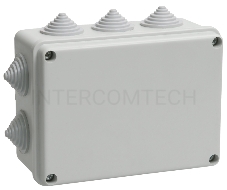 Коробка КМ41242 распаячная Iek UKO10-150-110-070-K41-55 для о/п 150х110х70 мм IP55 (RAL7035, 10 гермовводов)