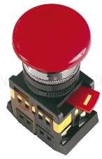 Кнопка AEAL-22 Грибок с фикс. красн. D22 240В 1з+1р ИЭК BBG60-AEAL-K04