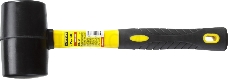 Чёрная резиновая киянка STAYER 2054-75 680г с фиберглассовой рукояткой