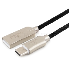 Кабель USB 2.0 Cablexpert CC-P-USBC02Bk-1.8M, AM/Type-C, серия Platinum, длина 1.8м, черный, блистер