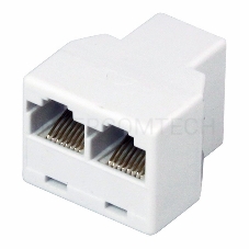 Переходник сетевой LAN, (гнездо 8Р8С (Rj-45) - 2 гнезда 8Р8С (Rj-45))