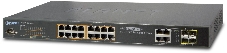 Управляемый коммутатор Planet IPv6 Managed 16-Port 802.3at PoE Gigabit Ethernet Switch + 4-Port SFP (230W)