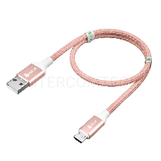 Кабель 0.5m GCR QC MicroUSB, быстрая зарядка, розовый нейлон, AL корпус розовый, белый ПВХ, 28/24 AWG, GCR-52464 GCR QC Кабель 0.5m MicroUSB, быстрая зарядка, розовый нейлон, AL корпус розовый, белый ПВХ, 28/24 AWG, GCR-52464