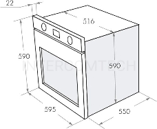 Шкаф духовой электрический MAUNFELD AEOC.575W, встраиваемый