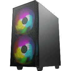 Компьютерный корпус, без блока питания ATX Gamemax Aero ATX case, black, w/o PSU, w/1xUSB3.0+1xUSB2.0, w/2x20cm ARGB GMX-20-ARGB front fans, w/1x12cm ARGB GMX-12-Rainbow-D fan