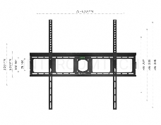 Кронштейн ONKRON Кронштейн ONKRON/ 40-80 макс. 800*600, наклон 0º, поворот 0º, от стены 35мм, вес до 75кг, черный