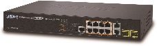 Управляемый коммутатор Planet IPv6 L2+/L4 Managed 24-Port 802.3at PoE+ Gigabit Ethernet Switch + 4-Port Shared SFP (440W)