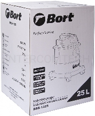 Пылесос строительный Bort BSS-1325 [91272218] { 1300 Вт, вместимость 25 л, 29 л/сек, 5,3 кг, набор аксессуаров 6 шт }