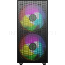 Компьютерный корпус, без блока питания ATX Gamemax Aero ATX case, black, w/o PSU, w/1xUSB3.0+1xUSB2.0, w/2x20cm ARGB GMX-20-ARGB front fans, w/1x12cm ARGB GMX-12-Rainbow-D fan