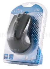 Мышь Oklick 225M черный оптическая (1200dpi) USB (2but)