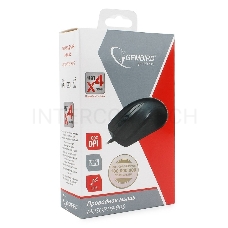 Мышь Gembird MUSOPTI9-905U, черный, USB, 1000DPI