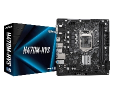 Материнская плата ASRock H470M-HVS LGA1200, H470, 2*DDR4, D-Sub+HDMI, 4xSATA3 6.0, 2xUSB 3.2, 4xUSB 2.0, mATX
