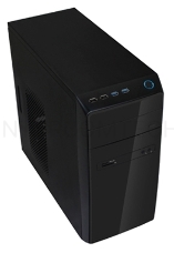 Корпус InWin POWERMAN ES726BK USB 3.0 (Mini Tower, mATX, 450W PM-450ATX, USBx2, USB 3.0x2 + Audio, черный) <6120259>