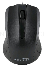 Мышь Oklick 225M черный оптическая (1200dpi) USB (2but)