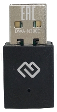 Сетевой адаптер WiFi Digma DWA-N300C N300 USB 2.0 (ант.внутр.) 1ант. (упак.:1шт)