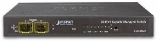 GSD-1002M управляемый коммутатор IPv4/IPv6 Managed 8-Port 10/100/1000Mbps + 2-Port 100/1000X SFP Gigabit Desktop Ethernet Switch (POE PD, External PWR)