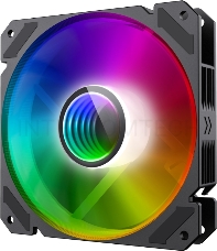 Кулер для корпуса ПК Gamemax FN-12Rainbow-C9-Infinity, 12CM ARGB Rainbow Infinity, frame with reflective design, 3pin+4Pin connector