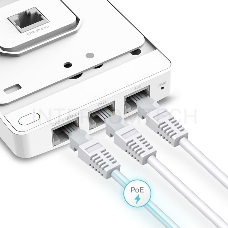 Точка доступа TP-Link AC1200 dual band wall-plate access point, 866Mbps at 5GHz and 300Mbps at 2.4G, 4 Giga LAN port