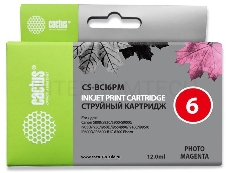 Картридж струйный Cactus CS-BCI6PM пурпурный для Canon S800 S820 S900 S9000 i905D i950S i960x (12ml)