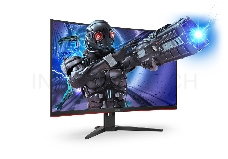 МОНИТОР 31.5 AOC C32G2ZE Black-Red (VA, изогнутый, 1920x1080, 240Hz, 1 ms, 178°/178°, 300 cd/m, 80M:1, +2xHDMI 2.0, +Di