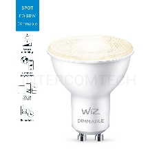 Лампа светодиодная WiZ Wi-Fi BLE 50W GU10 927 DIM 1PF/6