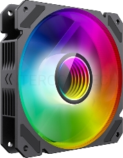 Кулер для корпуса ПК Gamemax FN-12Rainbow-C9-Infinity, 12CM ARGB Rainbow Infinity, frame with reflective design, 3pin+4Pin connector