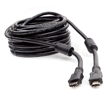 Кабель HDMI Cablexpert CCF2-HDMI4-15M, 15м, v1.4, 19M/19M, черный, позол.разъемы, экран, 2 ферр кольца, пакет