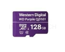 Карта памяти WD Purple SC QD101 Ultra Endurance MicroSDXC WDD128G1P0C 128ГБ Class 10 UHS 1 (U1) для видеонаблюдения