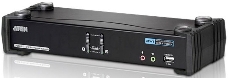 Переключатель, электрон., KVM+Audio+USB 2.0,  1 user USB+DVI =)  2 cpu USB+DVI, со шнурами USB 4х1.8м., 2560x1600 60Hz DVI-D Dual Link/2048x1536 DVI-A, настол., исп.стандартШнуры, без OSD, некаскад. CUBIQ 2-PORT USB DVI DUAL LINK KVMP SWIT