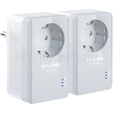 Сетевой адаптер TP-Link TL-PA4010PKIT AV600 Powerline  Adapter with AC Pass Through Starter Kit, Ultra Compact Size, 500Mbps Powerline Datarate,  10/100Mbps Fast Ethernet, HomePlug AV, Green Powerline,  Plug and Play